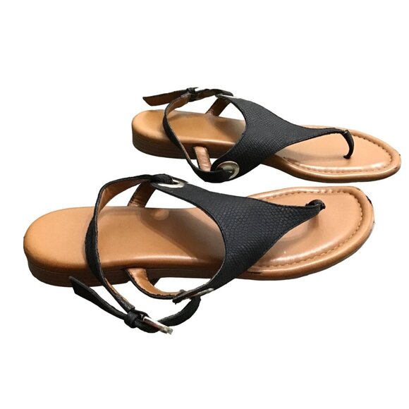 FRANCO SART WOMENS BLACK BUCKLEK SANDLES SIZE 9 - Picture 5 of 6